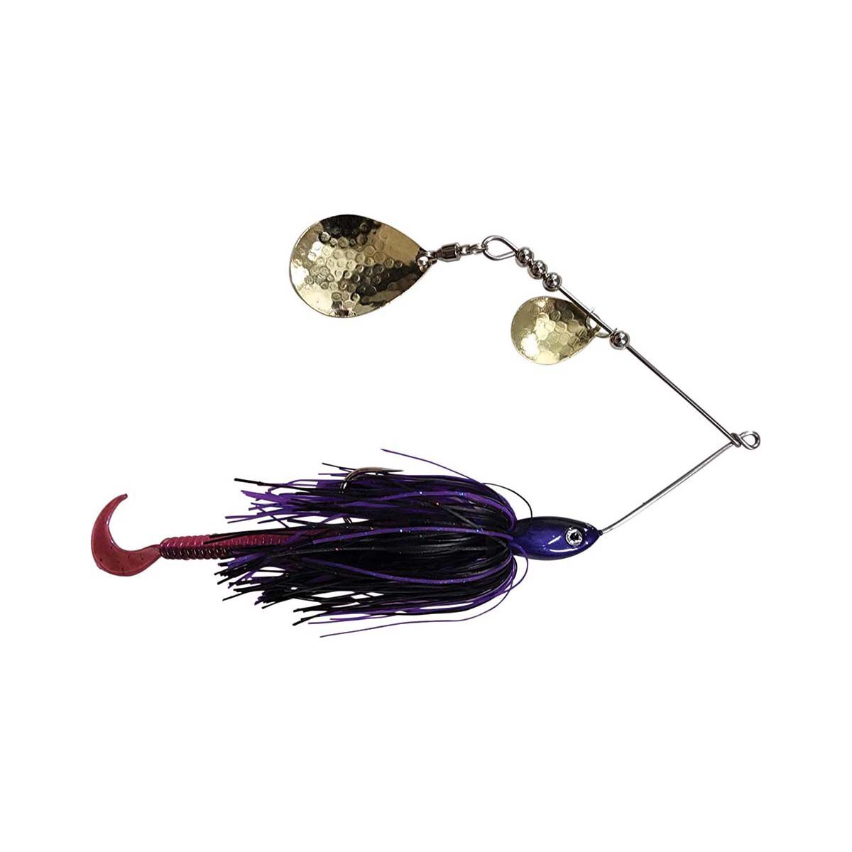 Gangster Bidgee Bait Spinner Bait Lure 3/4oz Purple Black, Purple Black, bcf_hi-res