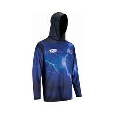 BCF x Tide Men's Lightning Hooded Fishing Shirt V2, Black, bcf_hi-res
