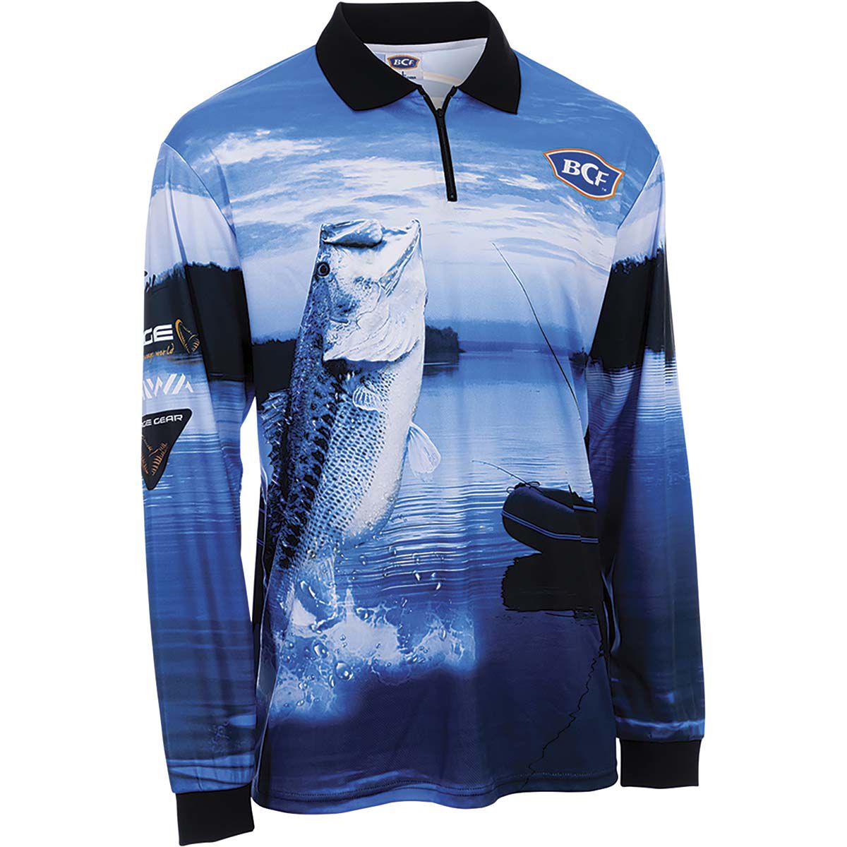 BCF Men's Need a Bigger Boat Fishing Shirt, Blue, bcf_hi-res