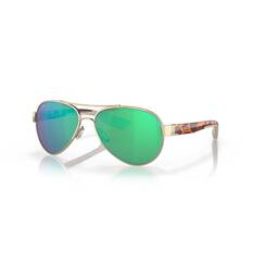 Costa Loreto Women's Polarised Sunglasses Rose Gold with Green Lens, , bcf_hi-res
