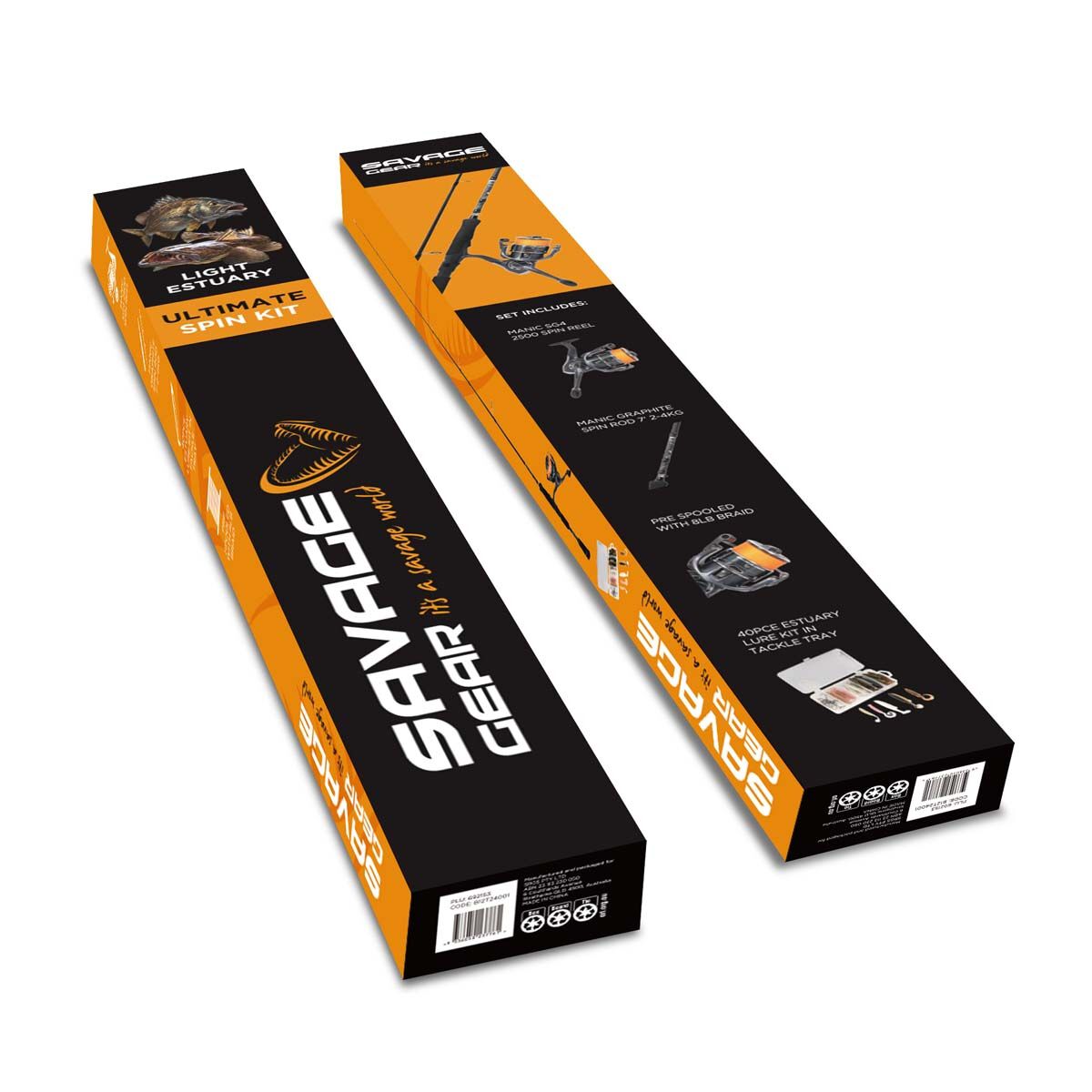 Savage Gear Manic Ultimate Light Estuary Spin Combo and Lure Kit, , bcf_hi-res