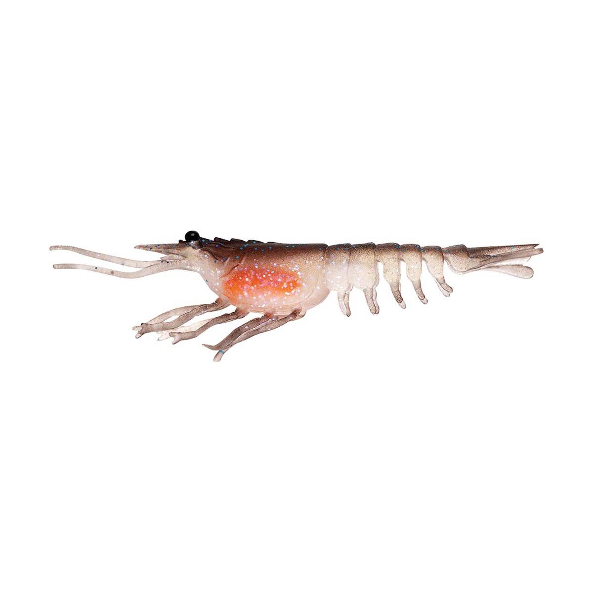 Nomad Live Ops Switcher Shrimp Soft Plastic Lure 4.25in Brown Flasher, Brown Flasher, bcf_hi-res