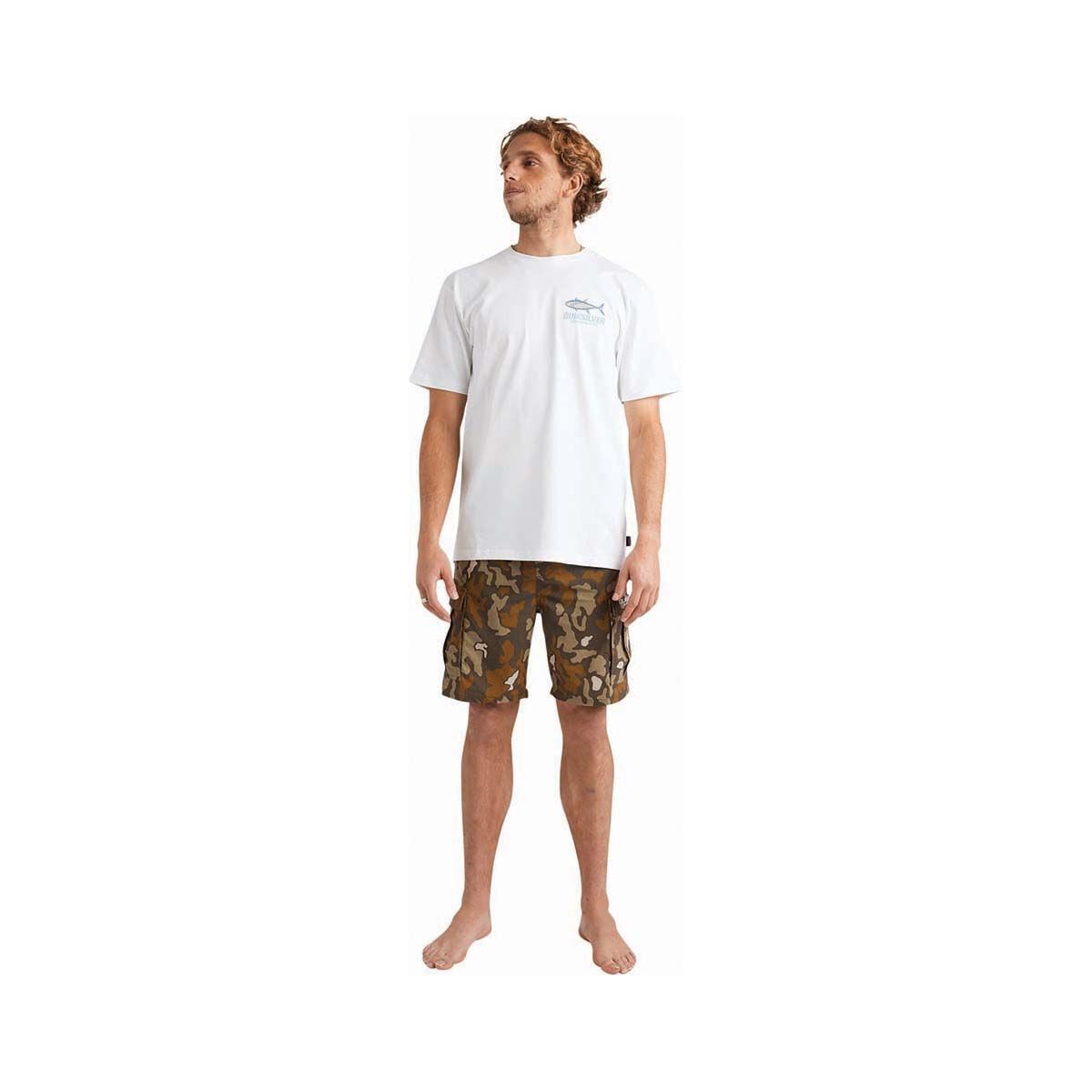 Quiksilver Men's Slack Tide Short Sleeve Tee, White, bcf_hi-res