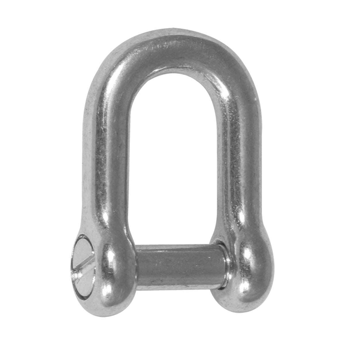 BLA 316 Stainless Steel  'D' Shackle with Countersunk Pin, , bcf_hi-res