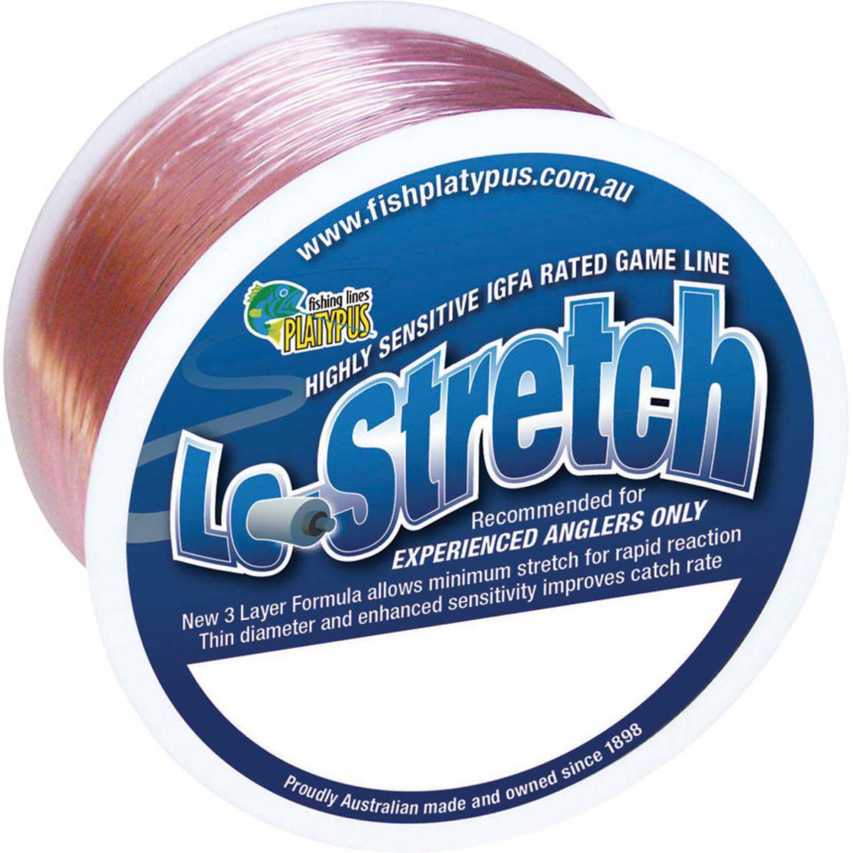 Platypus Lo Stretch Mono Line 300m Pink 300m 10kg BCF