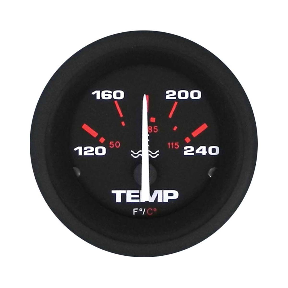 Veethree Black Amega Water Temperature Gauge BCF
