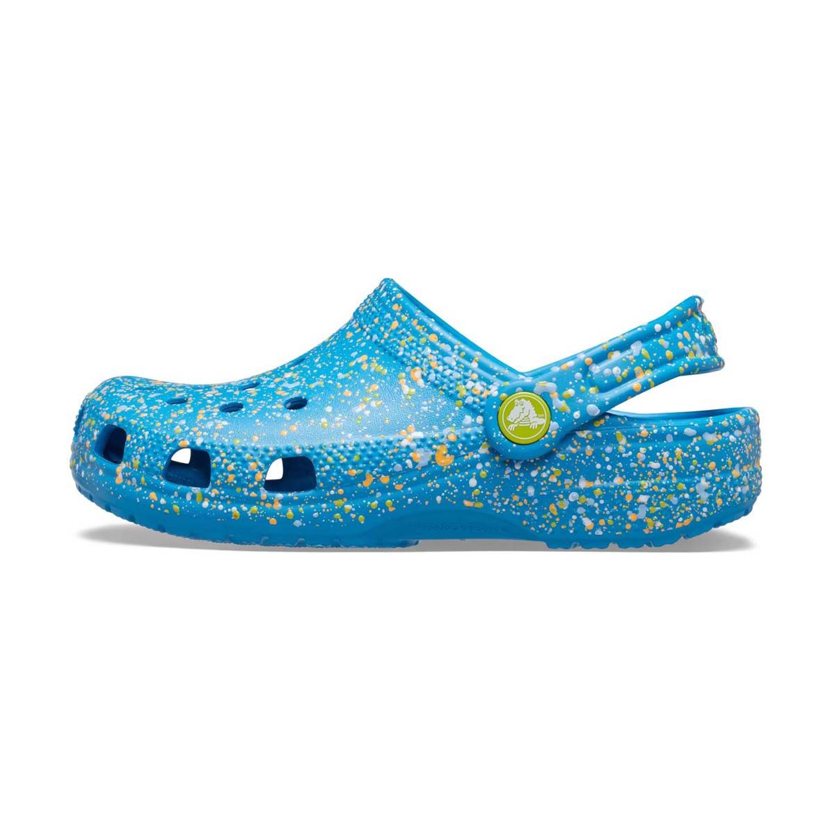 Crocs Toddlers Classic Paint Splat Clogs Blue C10, Blue, bcf_hi-res