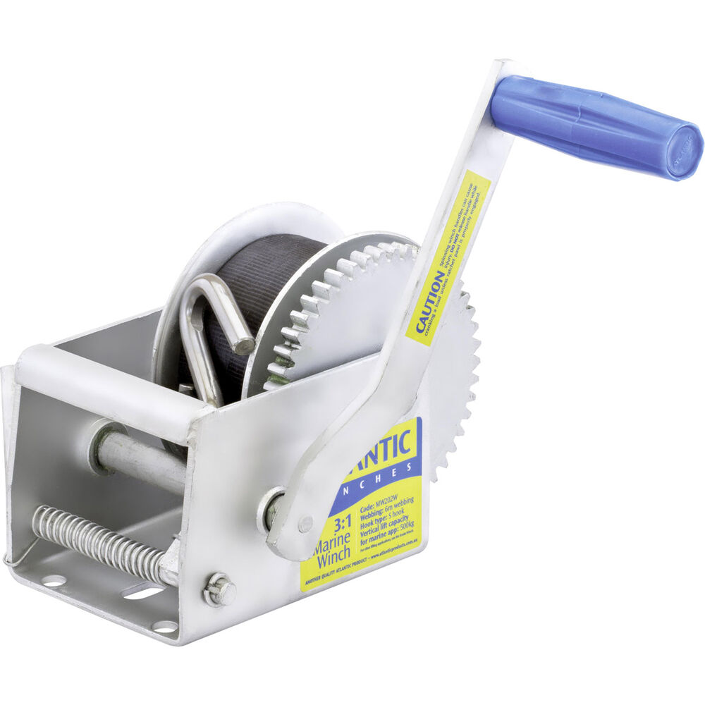 Atlantic Single Speed Trailer Winch with Webbing BCF