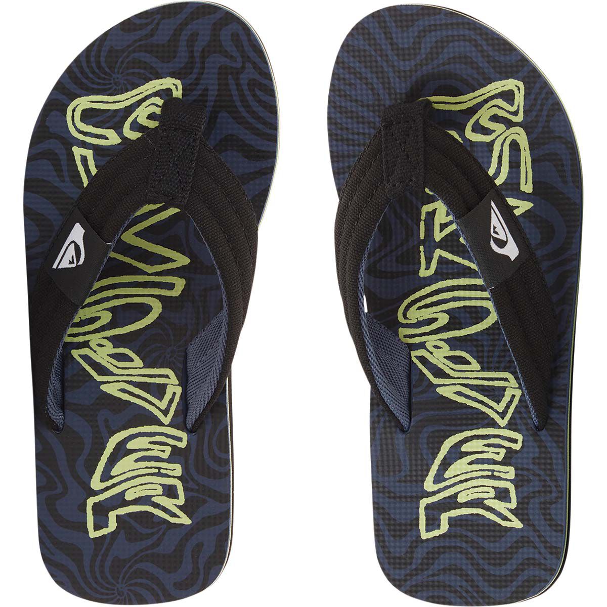 Quiksilver Youth Molokai Layback II Thongs Green / Blue 2, Green / Blue, bcf_hi-res