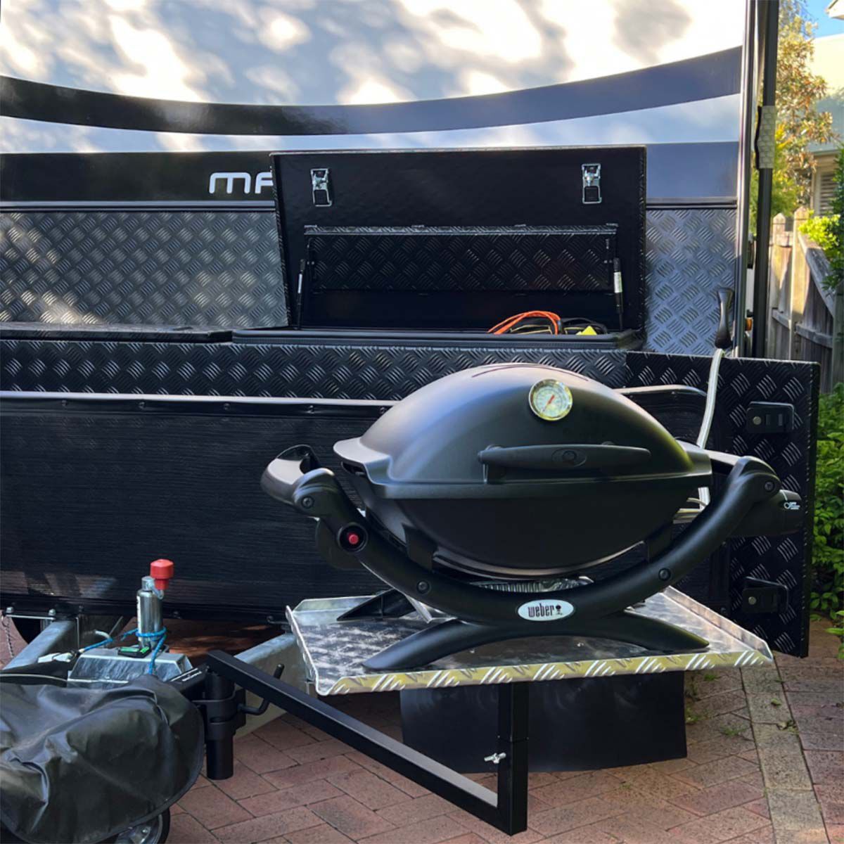 BBQARM Caravan/Trailer Kit Aluminium, , bcf_hi-res