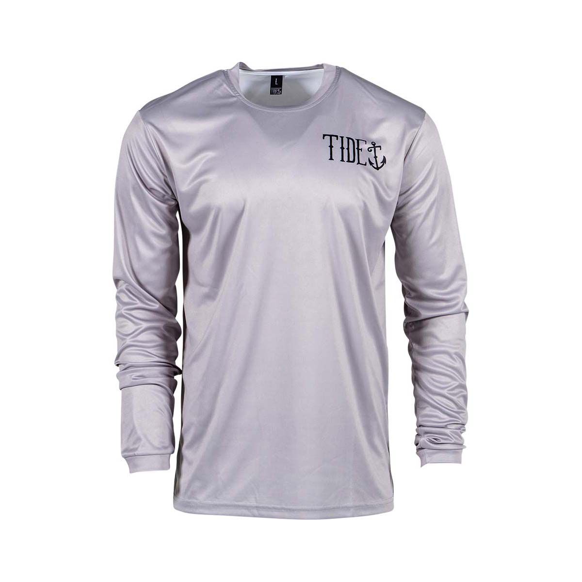 Tide Apparel Men's Angler Fishing Shirt, Grey, bcf_hi-res