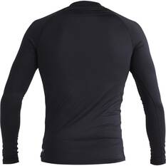 Quiksilver Men’s Waterman Lycra Long Sleeve Rashie, Black, bcf_hi-res
