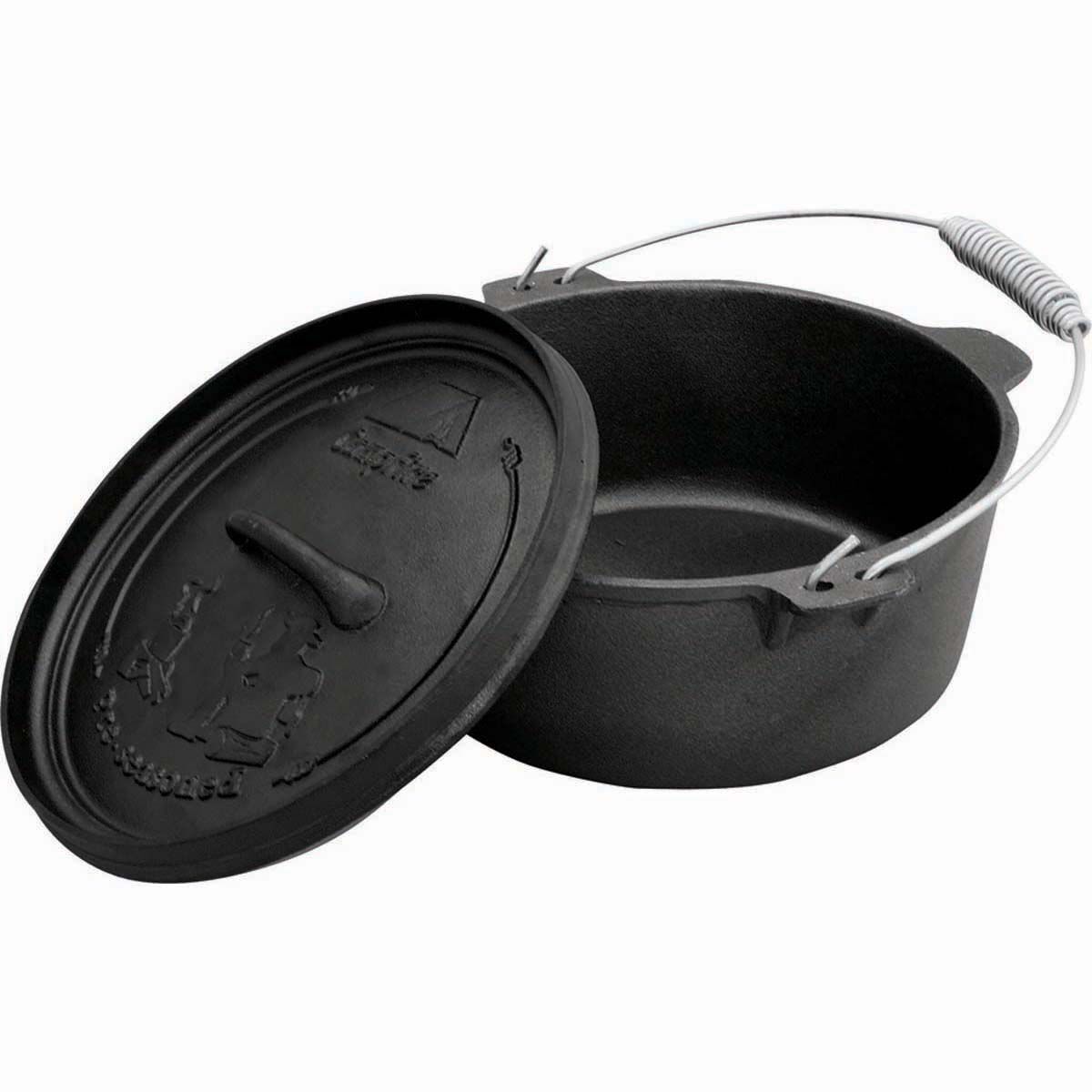 Campfire Pre Seasoned Cast Iron Camp Oven 12 Quart BCF