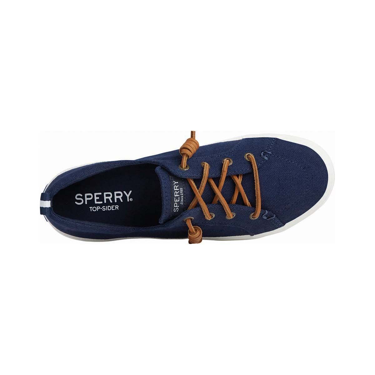 Sperry Women's Crest Vibe Canvas Sneakers Navy 6, Navy, bcf_hi-res