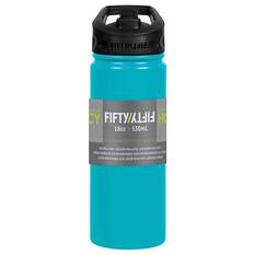 Fifty Fifty Insulated Drink Bottle 530ml Aqua, Aqua, bcf_hi-res