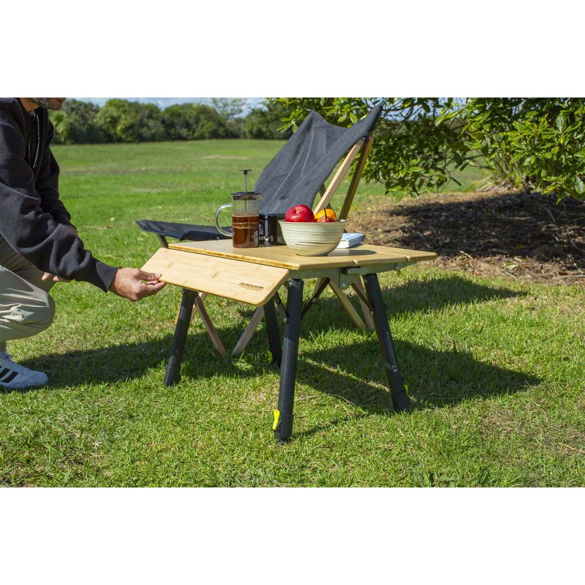 Zempire Kitpac Pro Standard Bamboo Camping Table, , bcf_hi-res