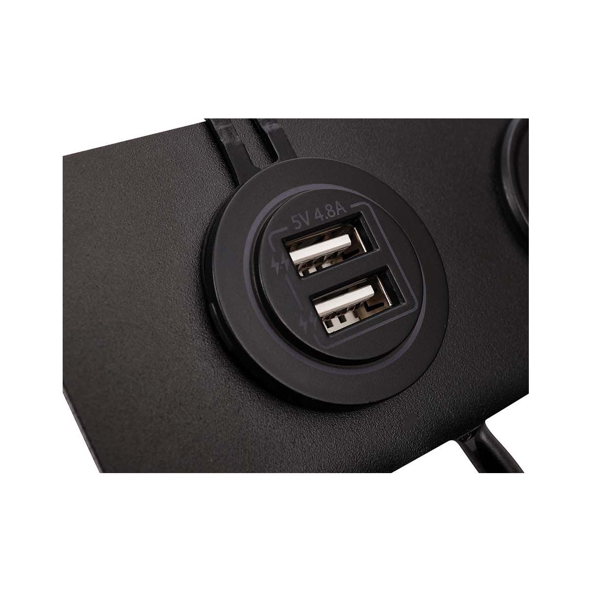 Bowline Switch Panel 5 Gang 2 USB Black, , bcf_hi-res