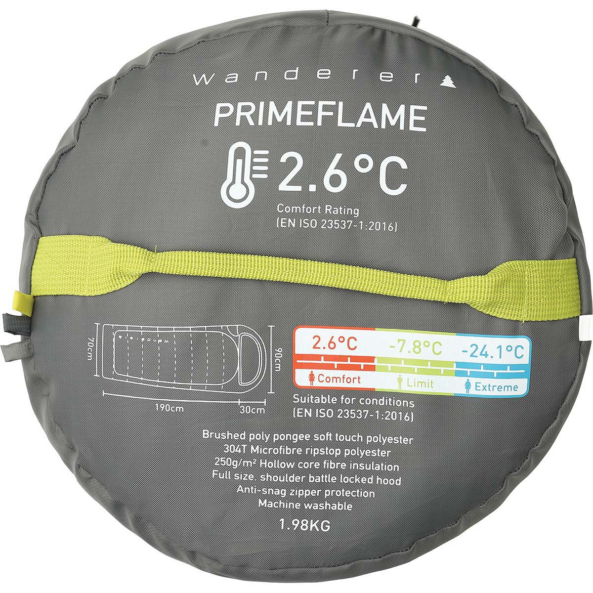 Wanderer PrimeFlame 2.6&deg;C Hooded Sleeping Bag, , bcf_hi-res