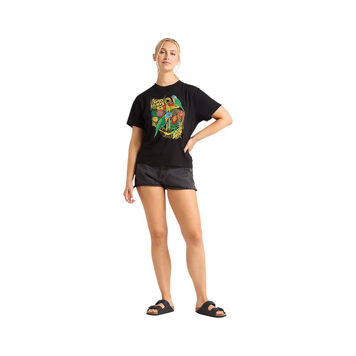 The Mad Hueys Women&rsquo;s Rainbow Anchor Short Sleeve Tee, , bcf_hi-res