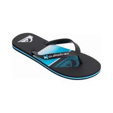 Quiksilver Men’s Moncata Slab Thongs Black / Blue 8, Black / Blue, bcf_hi-res