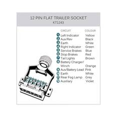 KT Cable Trailer Socket, Metal - Flat, 12 Pin, , bcf_hi-res