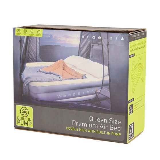 Wanderer Double High Premium Air Bed With Pump Queen Bcf