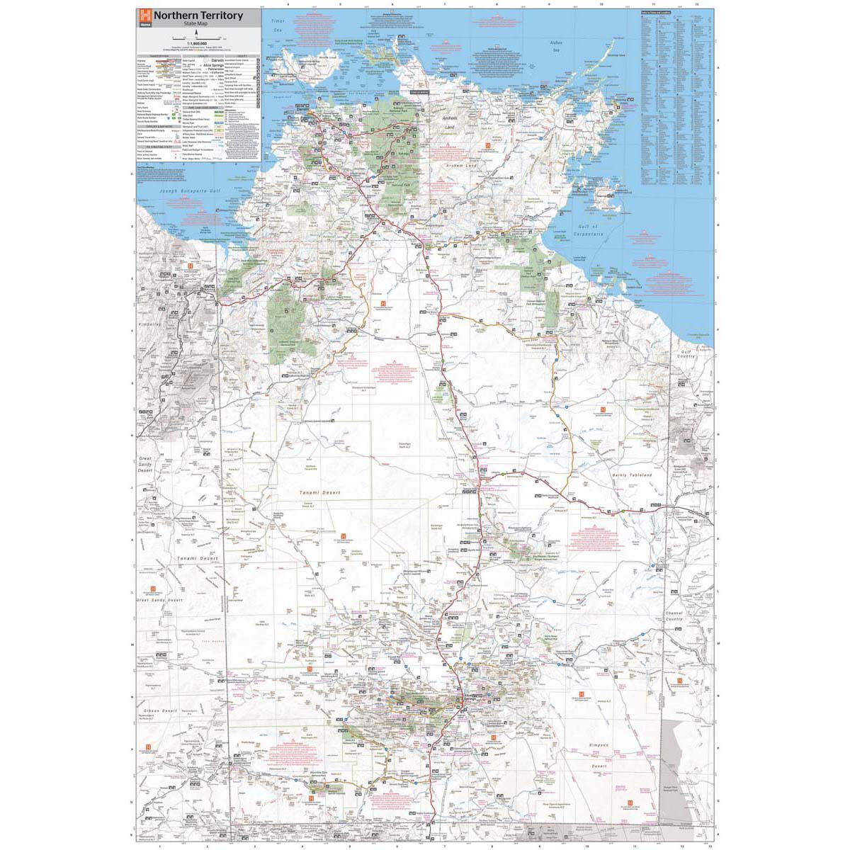 Hema Northern Territory State Map (12th Edition), , bcf_hi-res
