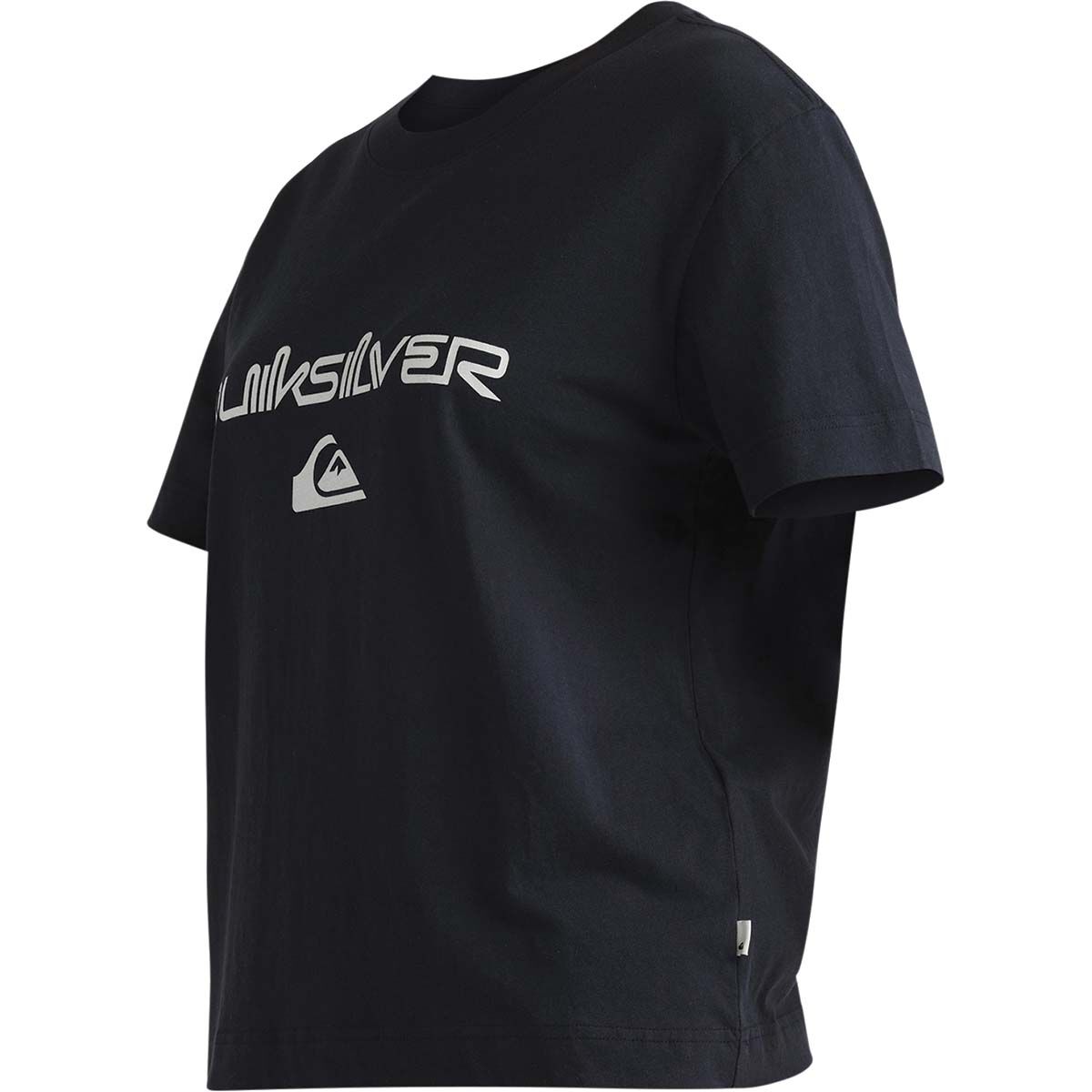 Quiksilver Comp Logo Short Sleeve Tee for Women, Black, bcf_hi-res