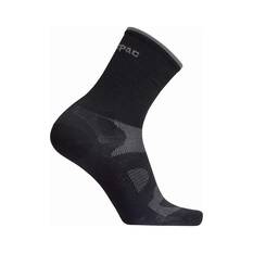 Macpac Rouleur Merino Cycling Sock V3, Black, bcf_hi-res