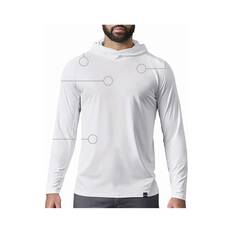 YETI® Men’s Hooded Ultra Lightweight Sunshirt, White, bcf_hi-res