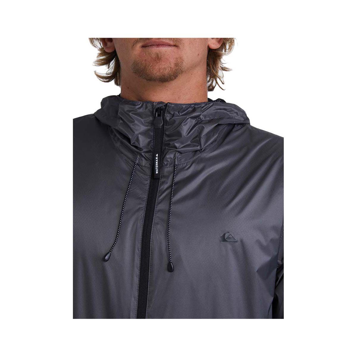 Quiksilver Men's Waterwind Rain Jacket Granite BCF