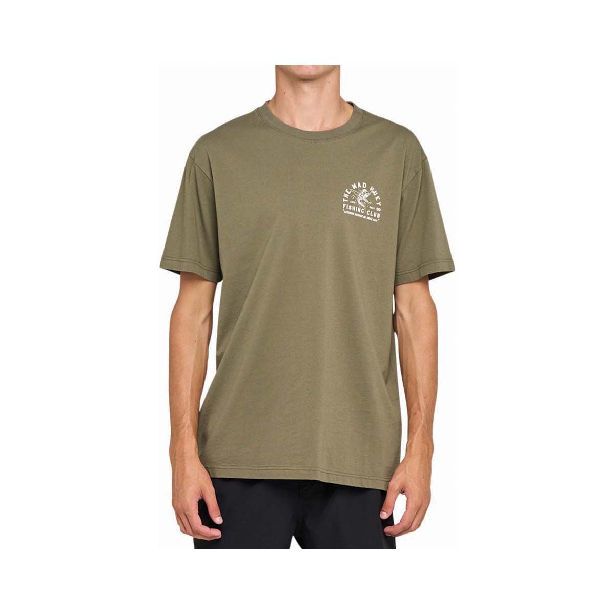 The Mad Hueys Men's Fishing Club Short Sleeve Tee Olive S, Olive, bcf_hi-res