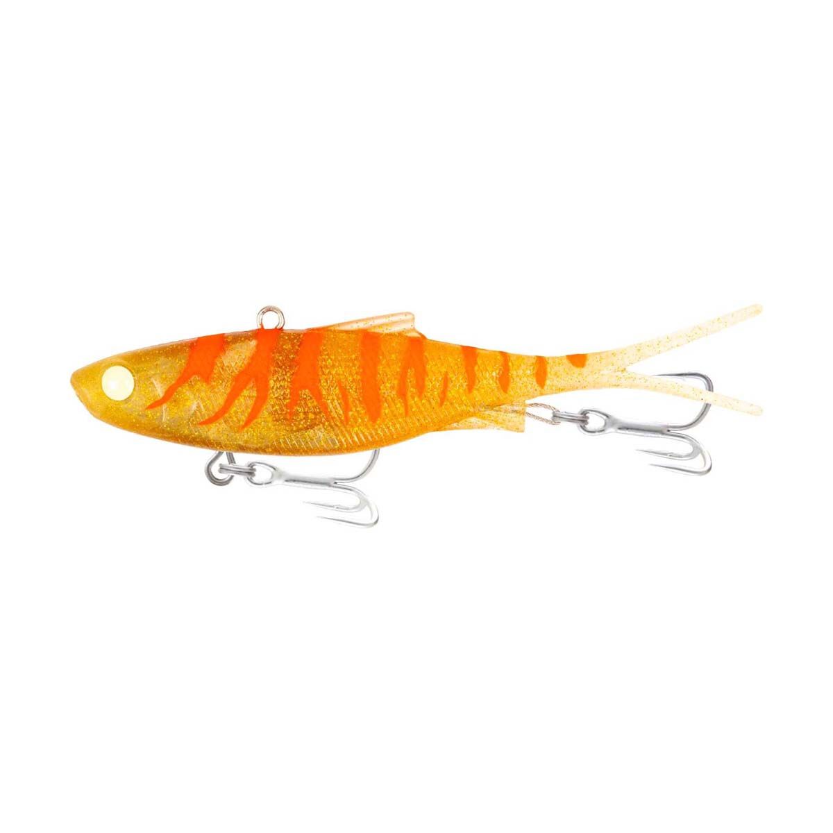 Samaki Vibelicious Fork Tail Soft Vibe Lure 125mm Golden Carrot, Golden Carrot, bcf_hi-res