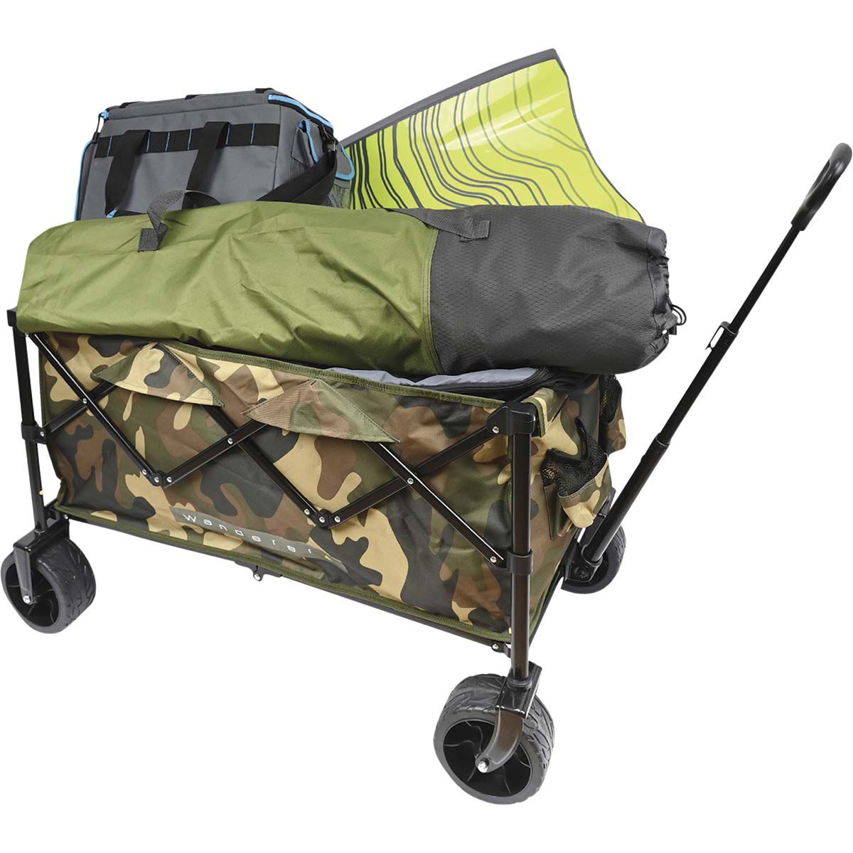 Wanderer Flat Fold Beach Cart 100kg Camo, , bcf_hi-res