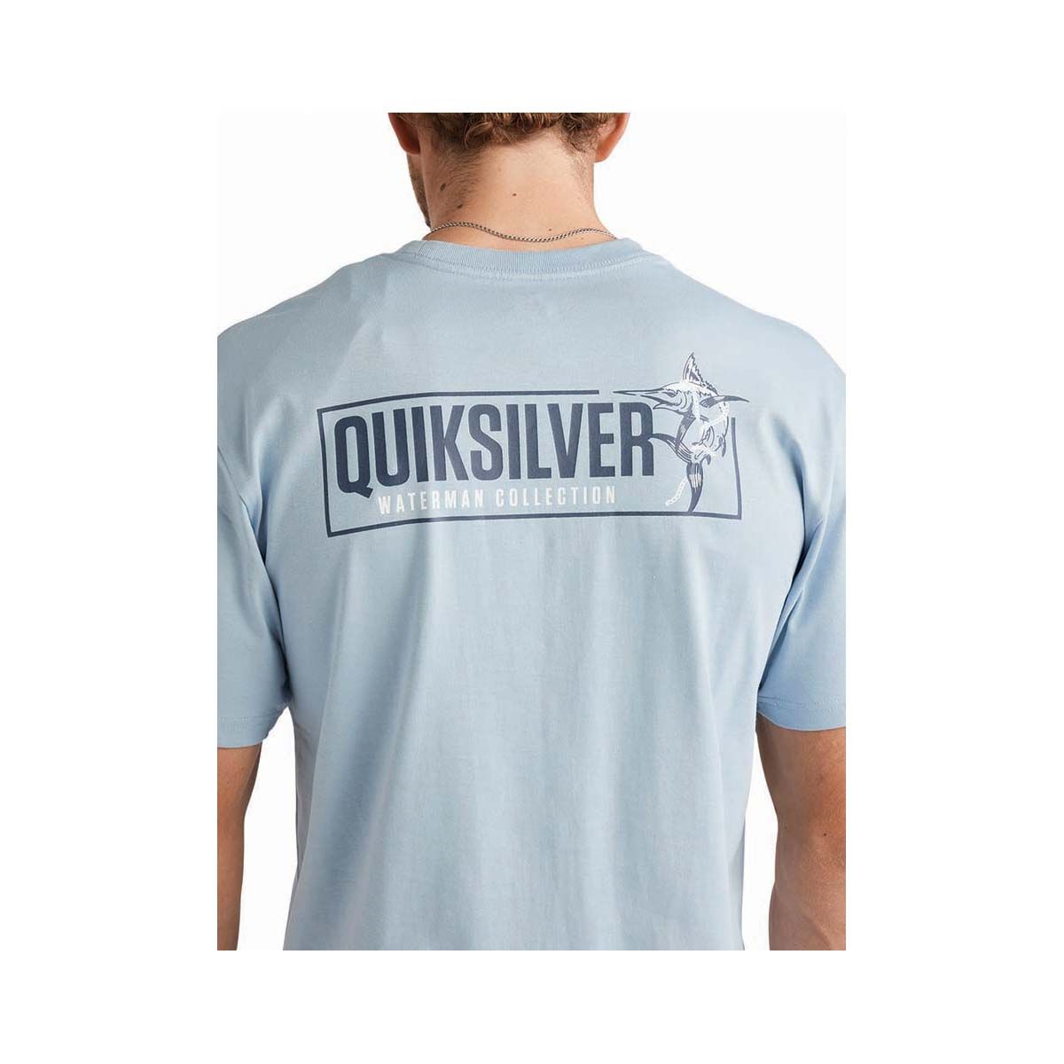 Quiksilver Men's Fish On Short Sleeve Tee, Ashley Blue, bcf_hi-res