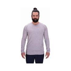 Macpac Men's 150 Merino Long Sleeve Top, Light Grey Marle, bcf_hi-res