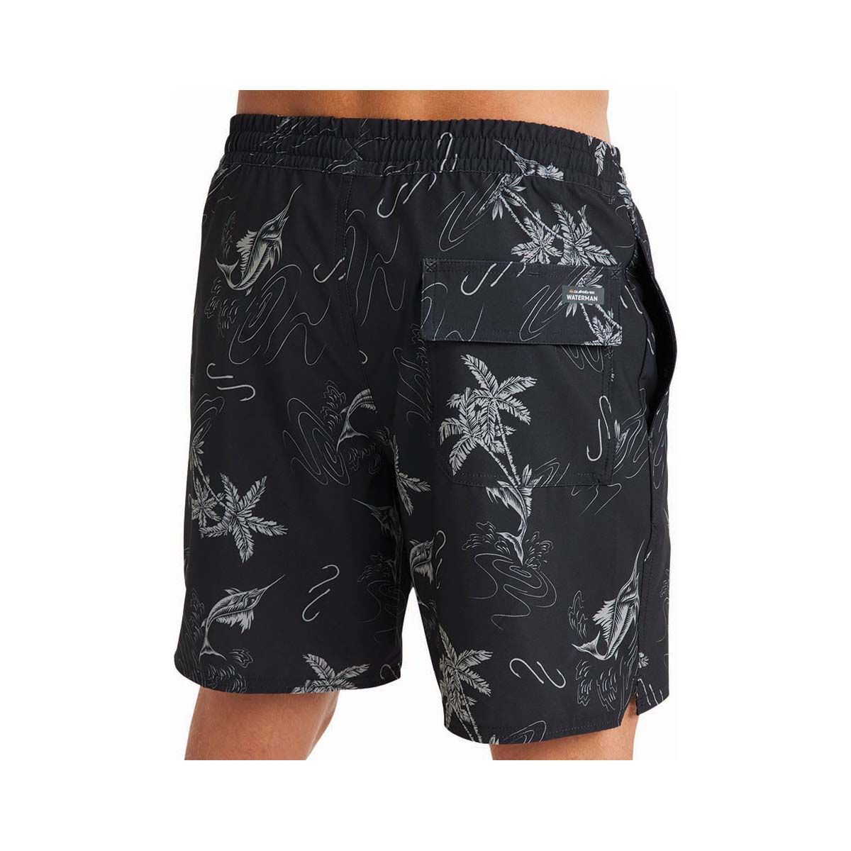 Quiksilver Men's Bimini Twist Volley Boardshorts, Black, bcf_hi-res
