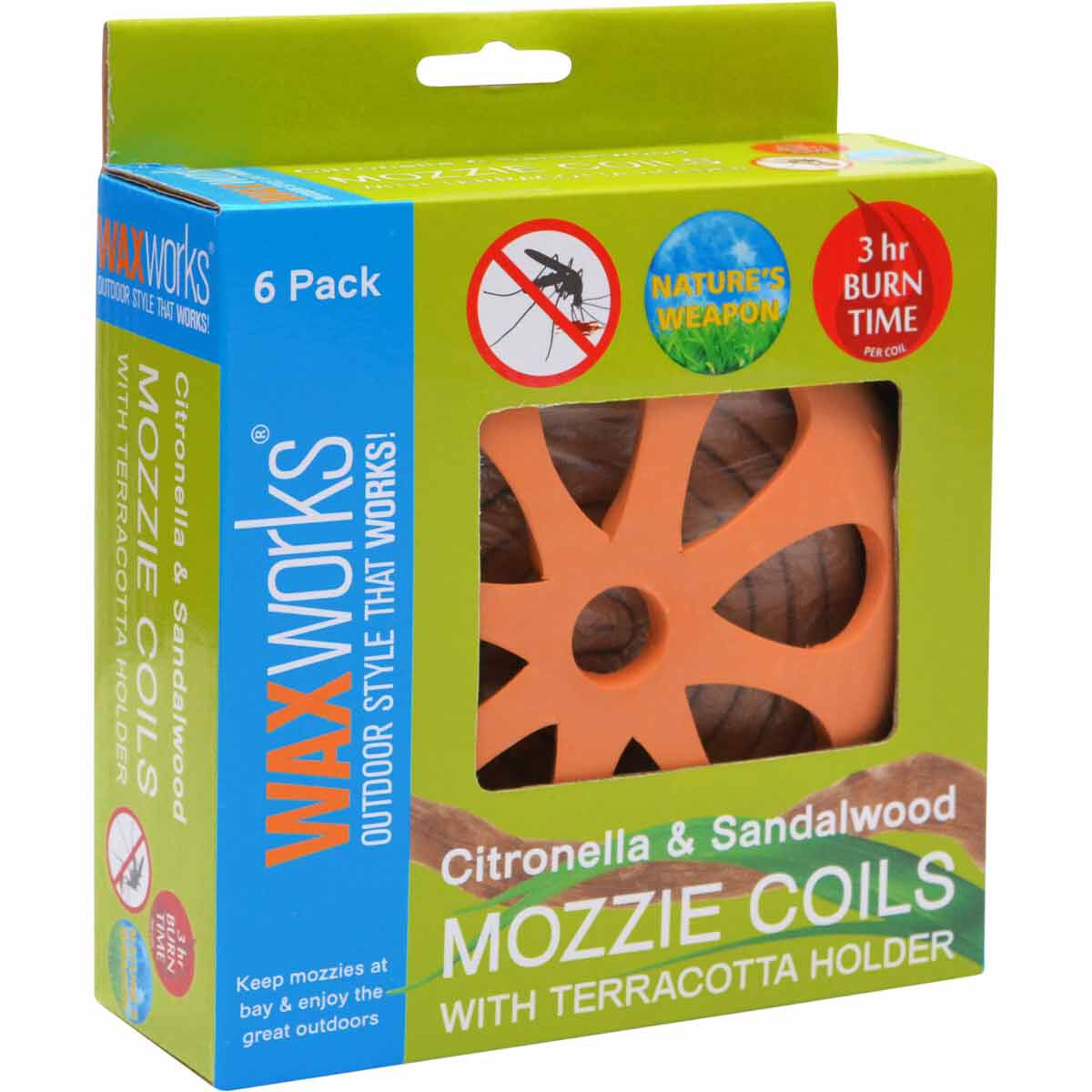 Waxworks Citronella and Sandalwood Coils 6 Pack, , bcf_hi-res
