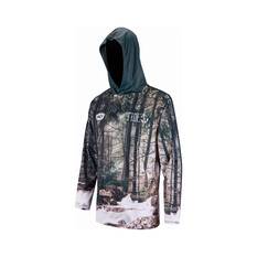 BCF x Tide Men's Explore Hooded Fishing Shirt, Brown / Green, bcf_hi-res