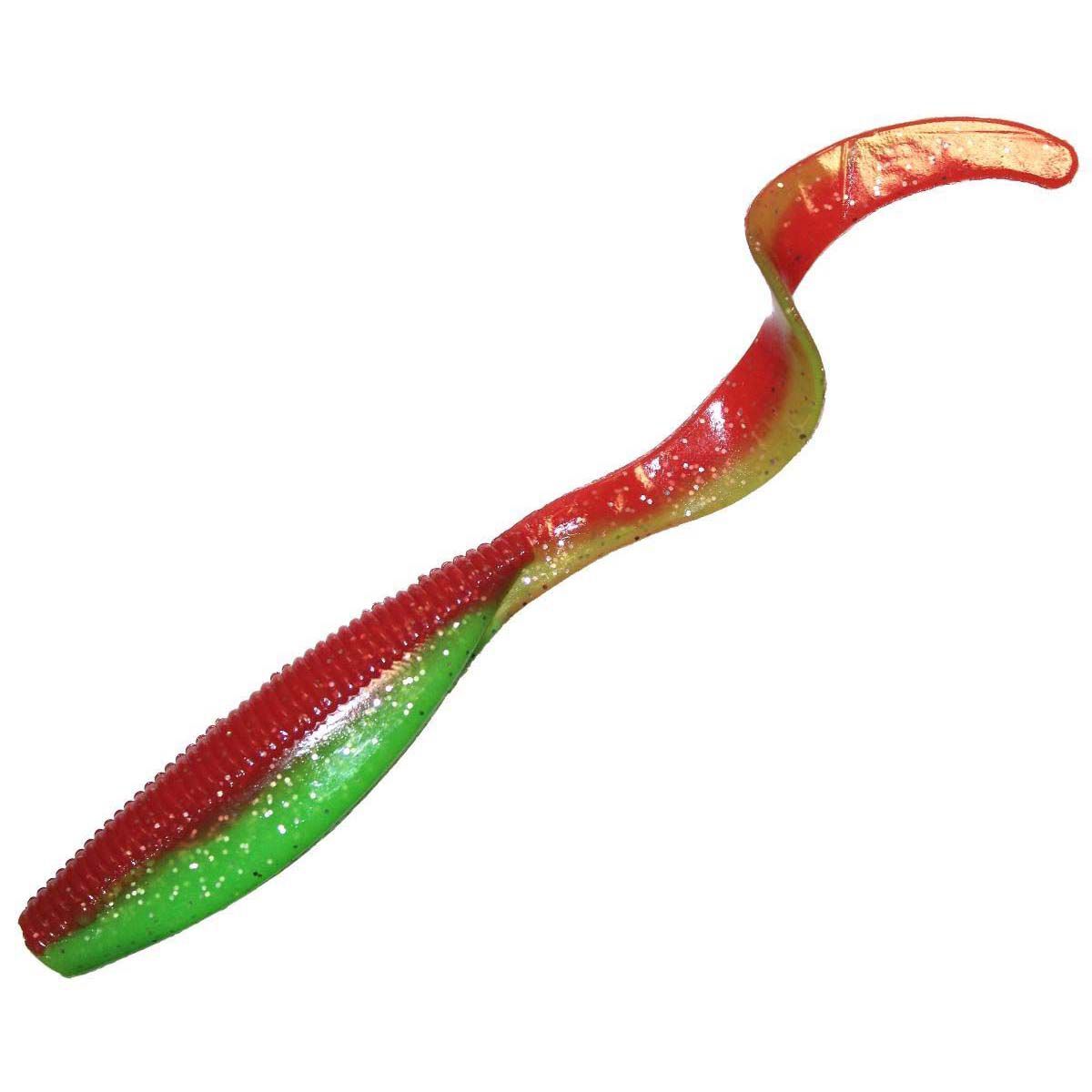 ZMan StreakZ CurltailZ Soft Plastic Lure 5in 4 Pack Nuke Chicken Glow, Nuke Chicken Glow, bcf_hi-res