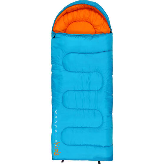 Wanderer MiniFlame 0C Hooded Sleeping Bag Blue / Orange, Blue / Orange, bcf_hi-res
