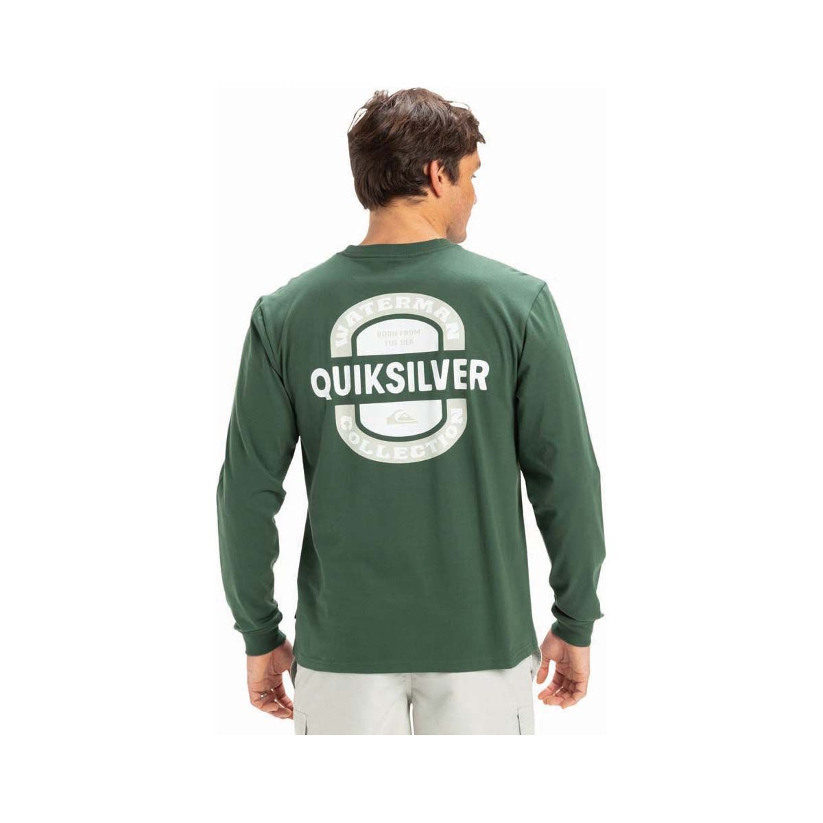 Quiksilver Men&rsquo;s Ocean Made Long Sleeve Shirt Forest S, Forest, bcf_hi-res