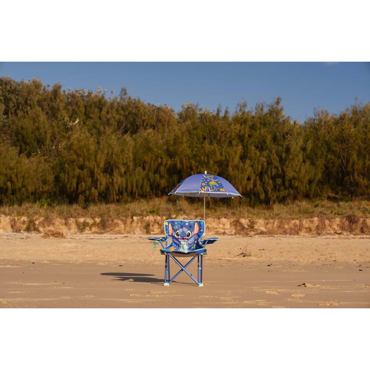 Lilo and Stitch Kids Camp Chair with Umbrella 30kg, , bcf_hi-res