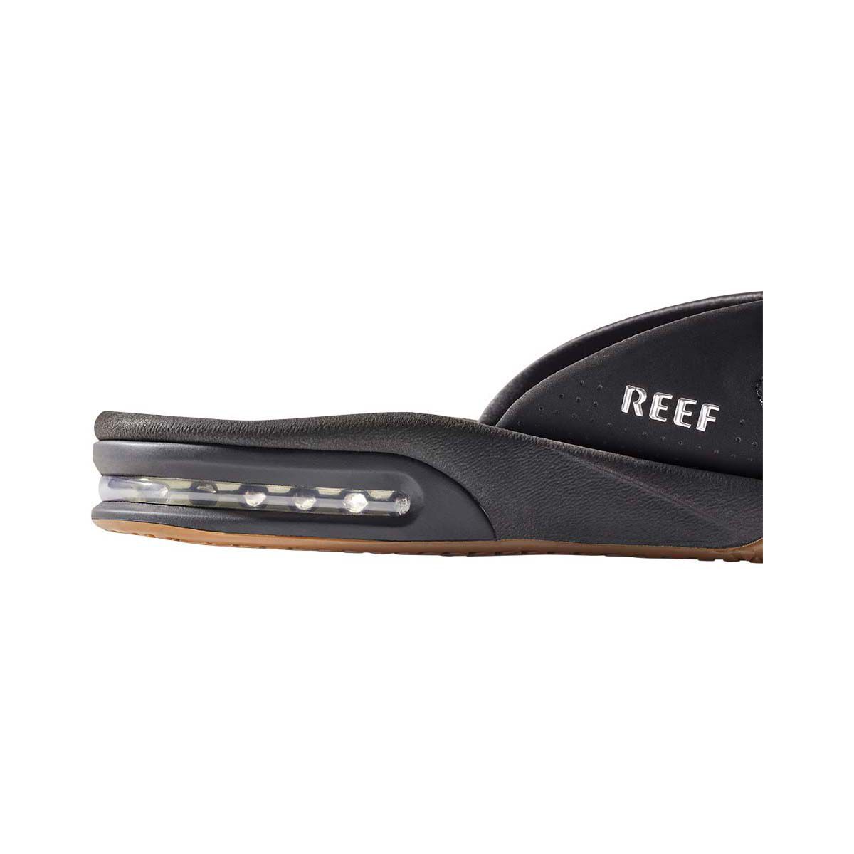 REEF Men&rsquo;s Fanning Thongs, Black/Silver, bcf_hi-res