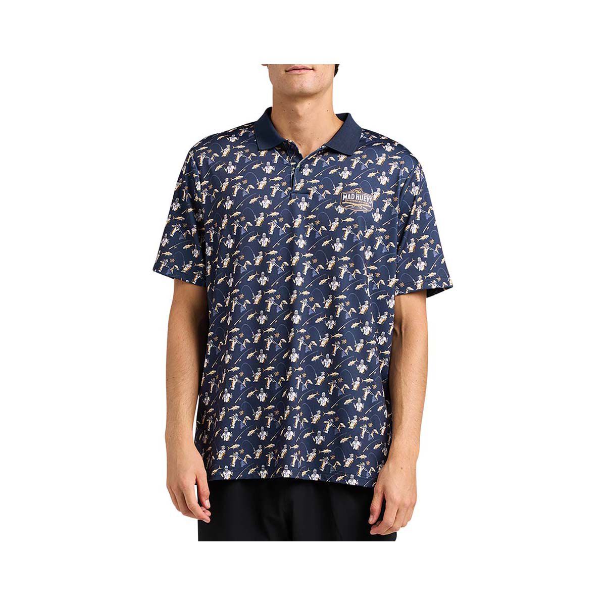 The Mad Hueys Men&rsquo;s Mad Fisherman Short Sleeve Polo, , bcf_hi-res