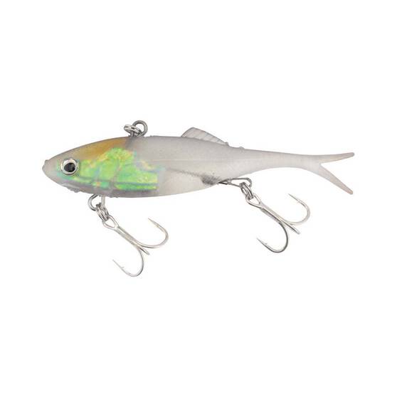 Berkley Shimma Shad Fork Tail Vibe Lure 100mm Ghost, Ghost, bcf_hi-res