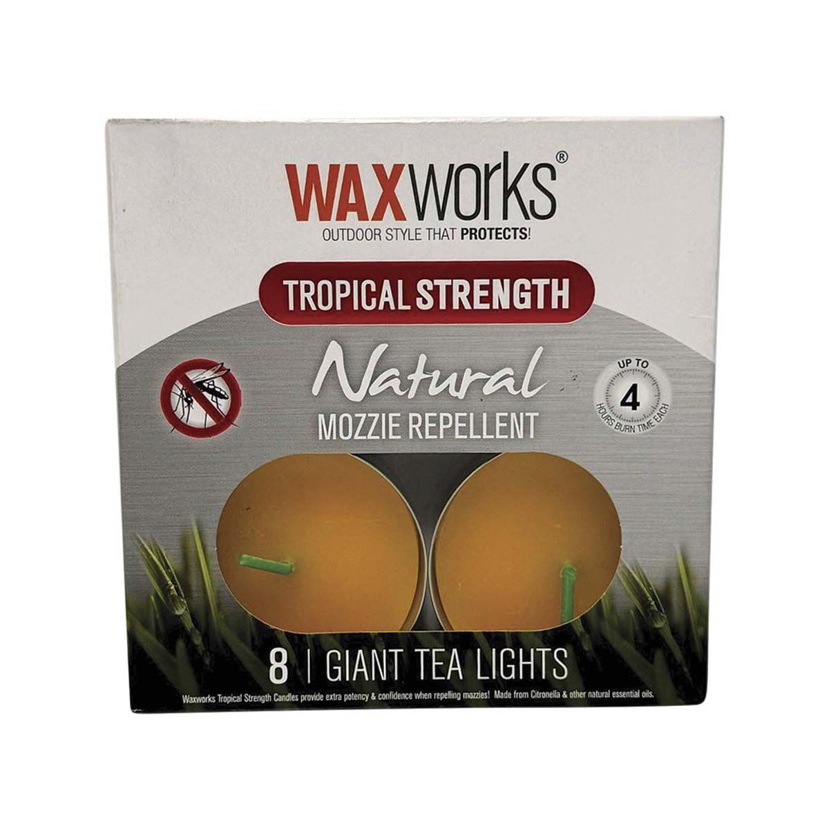 Waxworks Tropical Strength Giant Tea Lights 8 Pack, , bcf_hi-res