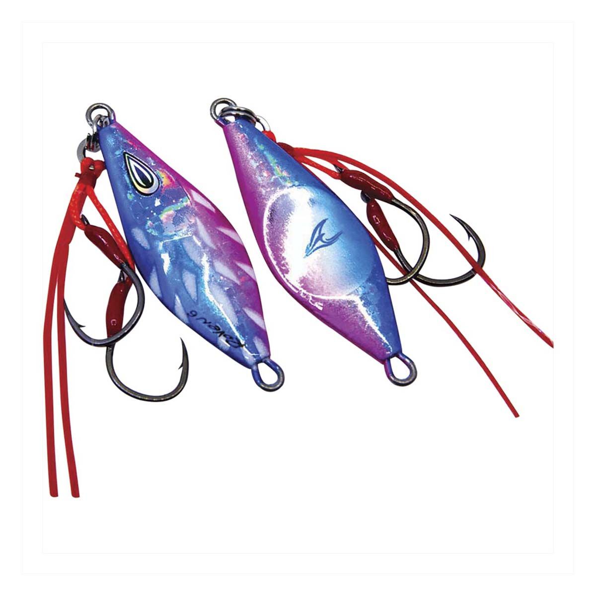Ocean's Legacy Roven Rigged Jig Lure 6g Blue Pink Silver, Blue Pink Silver, bcf_hi-res