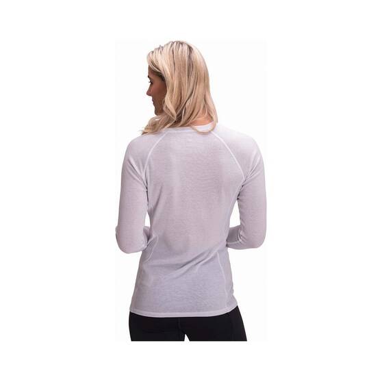 Macpac Women's Geothermal Long Sleeve Top V2 White 10, White, bcf_hi-res