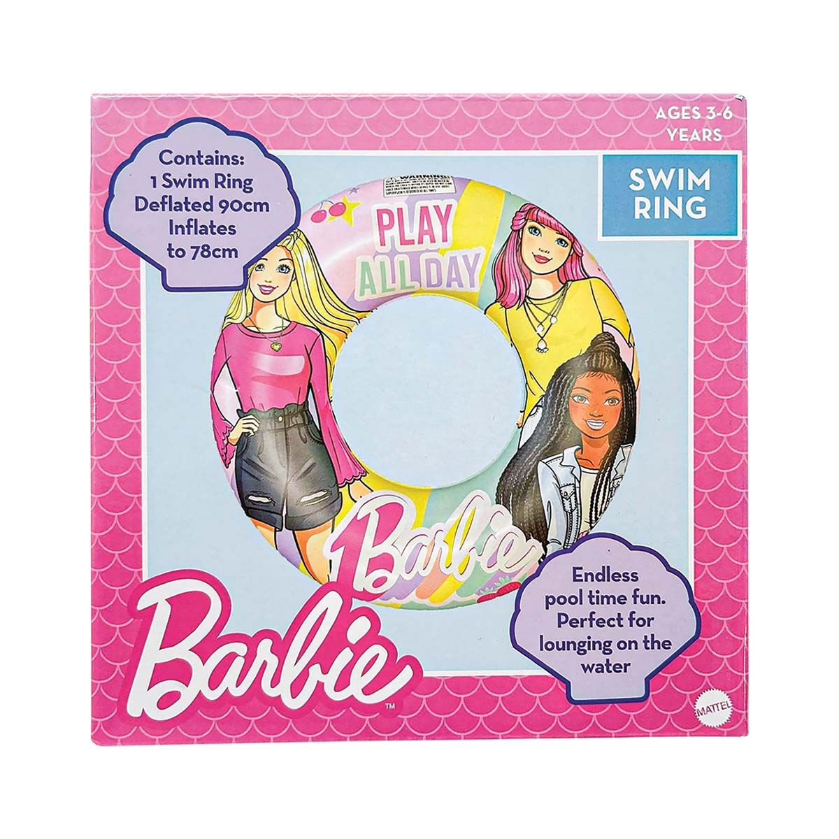 Barbie 78cm Inflatable Pool Tube, , bcf_hi-res